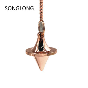 Copper Pendulum for Divination Spiritual Reiki Symbols Charms Jewelry