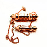 100% Copper Pendulum Natural Stone Amulet Healing Pyramid Spiritual Pendulums