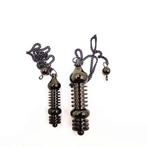 100% Copper Pendulum Natural Stone Amulet Healing Pyramid Spiritual Pendulums