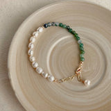 Baroque Pearl Crystal Charm Bracelet for Women