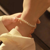 Baroque Pearl Crystal Charm Bracelet for Women
