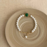 Baroque Pearl Crystal Charm Bracelet for Women