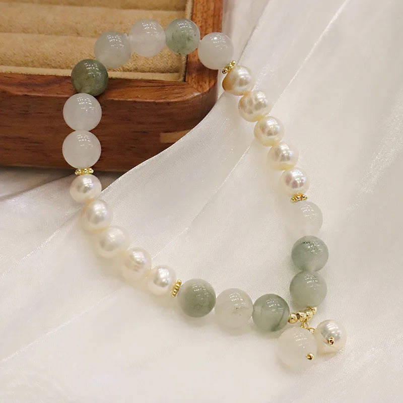 Freshwater Pearl Natural Stone Bracelet for Women Adjustable Handwear Jewelry