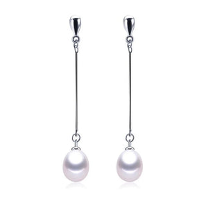 925 Sterling Silver Freshwater Pearl Earrings in Jewelry Box