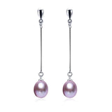 925 Sterling Silver Freshwater Pearl Earrings in Jewelry Box