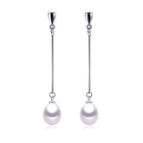 925 Sterling Silver Freshwater Pearl Earrings in Jewelry Box