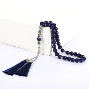 100% Lapis Lazuli Beads Islamic Prayer Bracelet Jewelry Tasbih Misbaha