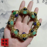 Natural Green Chalcedony Bracelet Men's Women's Jade Jewelry