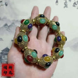 Natural Green Chalcedony Bracelet Men's Women's Jade Jewelry