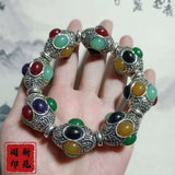 Natural Green Chalcedony Bracelet Men's Women's Jade Jewelry