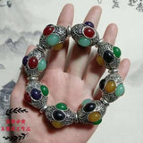 Natural Green Chalcedony Bracelet Men's Women's Jade Jewelry