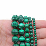 100% Natural Green Malachite Loose Beads 4-12mm DIY Jewelry