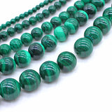 100% Natural Green Malachite Loose Beads 4-12mm DIY Jewelry