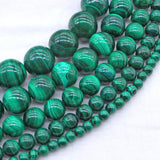100% Natural Green Malachite Loose Beads 4-12mm DIY Jewelry