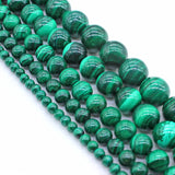 100% Natural Green Malachite Loose Beads 4-12mm DIY Jewelry