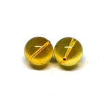 Natural Light Yellow Amber Beads 2A+Mexica Blue-amber 12mm Round Bead 2pcs/lot
