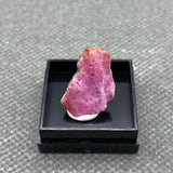 Natural Myanmar Fluorescent Ruby Rough Stones Healing Crystals +Box 27*27*25mm