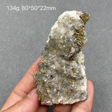 Natural Calcite Pyrite Ore Specimen Quartz Crystal Gemstone