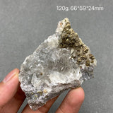 Natural Calcite Pyrite Ore Specimen Quartz Crystal Gemstone