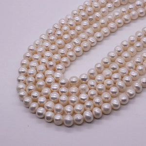 Natural Freshwater Pearls Round Beads Jewelry DIY Necklace Earrings Bracelet