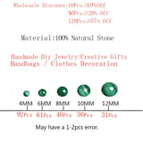 Natural Malachite Stone Round Beads for DIY Jewelry Making