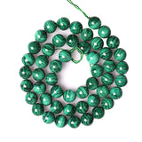 Natural Malachite Stone Round Beads for DIY Jewelry Making