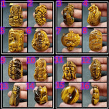 Tiger Eye Jade Pendant Necklace Zodiac Texture Necklace Women Men