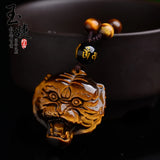 Tiger Eye Jade Pendant Necklace - Zodiac Tiger