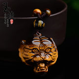 Tiger Eye Jade Pendant Necklace - Zodiac Tiger