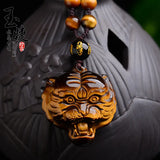 Tiger Eye Jade Pendant Necklace - Zodiac Tiger