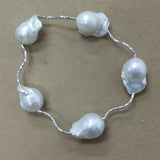 Natural Freshwater Pearl Bracelet, Big or Baroque Pearls