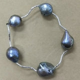 Natural Freshwater Pearl Bracelet, Big or Baroque Pearls
