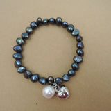 Natural Freshwater Black Pearl Bracelet