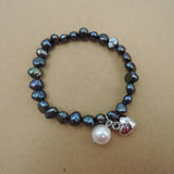 Natural Freshwater Black Pearl Bracelet