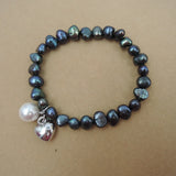 Natural Freshwater Black Pearl Bracelet