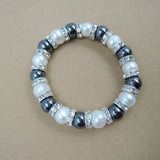 Freshwater Pearl Bracelet with Stone and Crystals