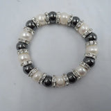 Freshwater Pearl Bracelet with Stone and Crystals