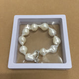 Natural Freshwater Pearl Bracelet, Baroque Shape, 11-14mm Diameter