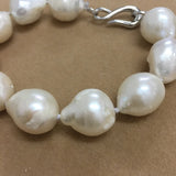 Natural Freshwater Pearl Bracelet, Baroque Shape, 11-14mm Diameter