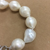 Natural Freshwater Pearl Bracelet, Baroque Shape, 11-14mm Diameter