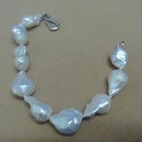 Baroque Freshwater Pearl Bracelet, Nature Colors, 13-17mm