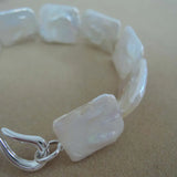 Baroque Freshwater Pearl Bracelet, Rectangle Shape, 16-19mm