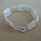 Baroque Freshwater Pearl Bracelet, Rectangle Shape, 16-19mm