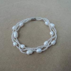 Freshwater Pearl Bracelet with Magnet Closer