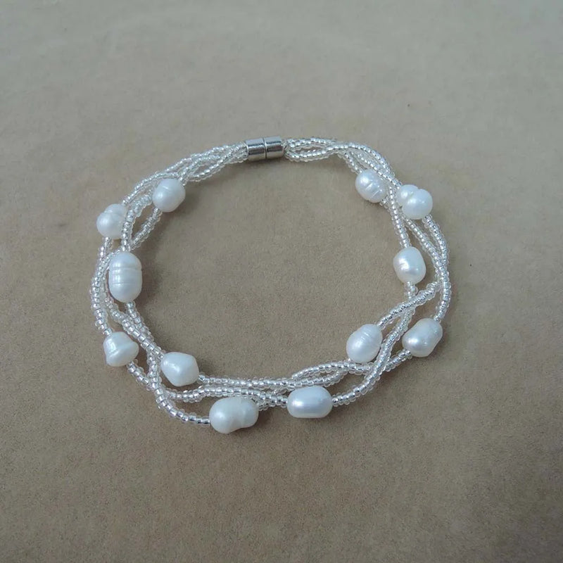 Freshwater Pearl Bracelet with Magnet Closer