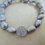 Baroque Pearl Bracelet with Crystal Accent