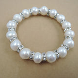 Freshwater Pearl Bracelet with Crystals - Elegant Jewelry Accessory