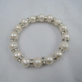 Freshwater Pearl Bracelet with Crystals - Elegant Jewelry Accessory