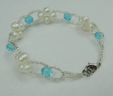 Freshwater Pearl Crystal Bead Bracelet