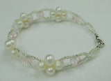 Freshwater Pearl Crystal Bead Bracelet